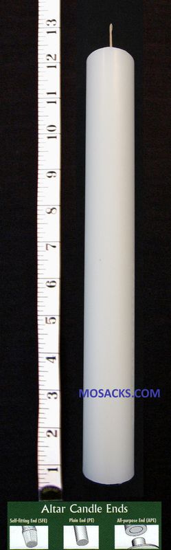 Long-Burning 51% Beeswax Altar Candle 1 3/4" x 12" APE
