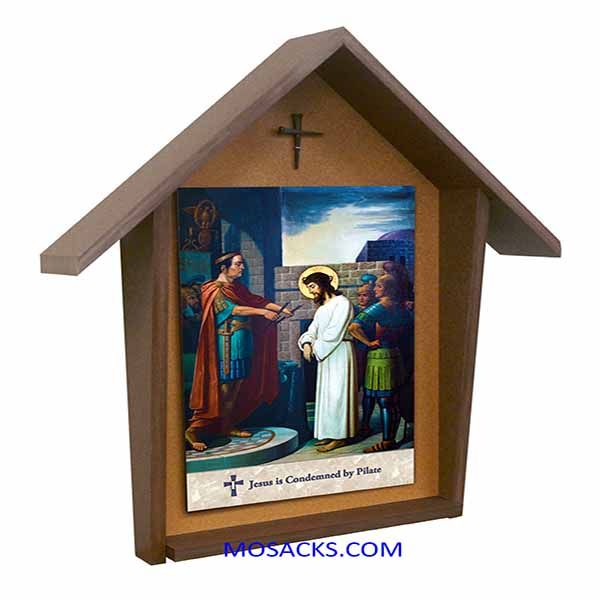 Emmerich Stations Of The Cross Poly Wood Deluxe Shrine Set of 14 Stations  FREE SHIPPING