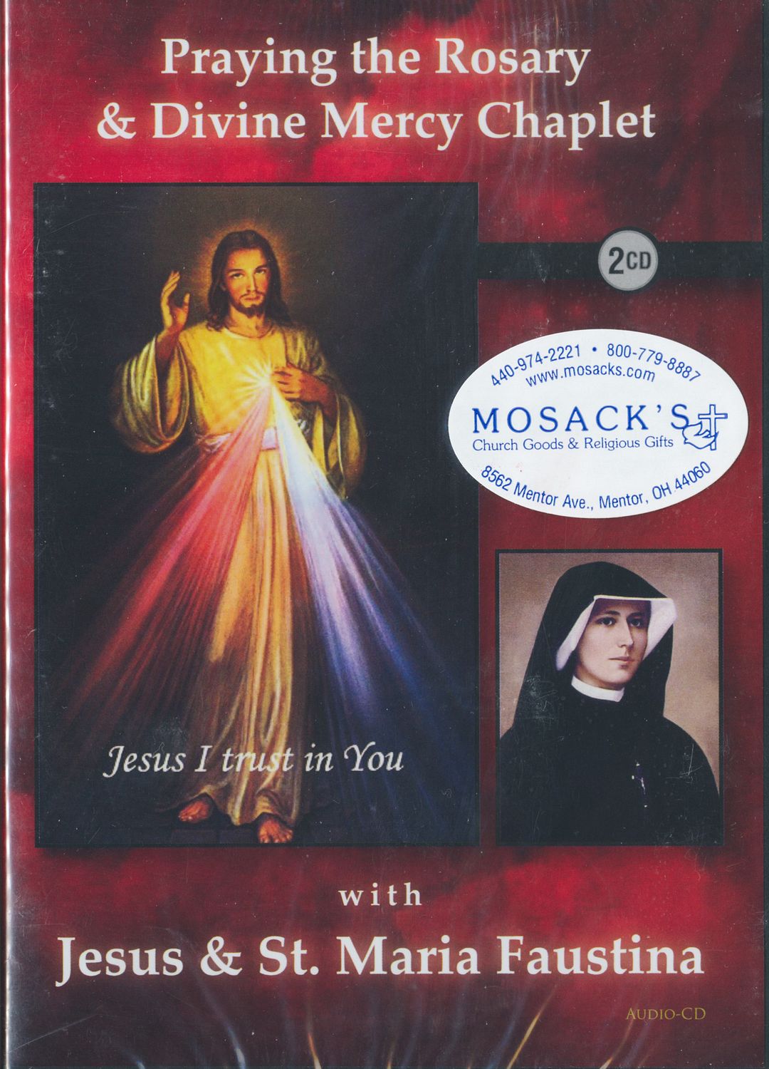 CD-Praying The Rosary & Divine Mercy Chaplet With Jesus & St. Maria Faustina 2 Audio CD Set 8804141…