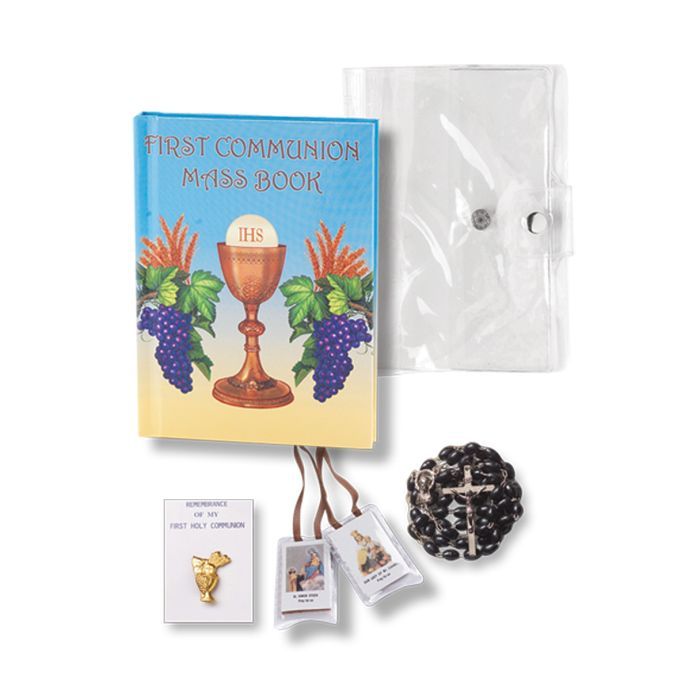 First Communion Economy Chalice 5 Piece First Communion Missal Set 12-5667