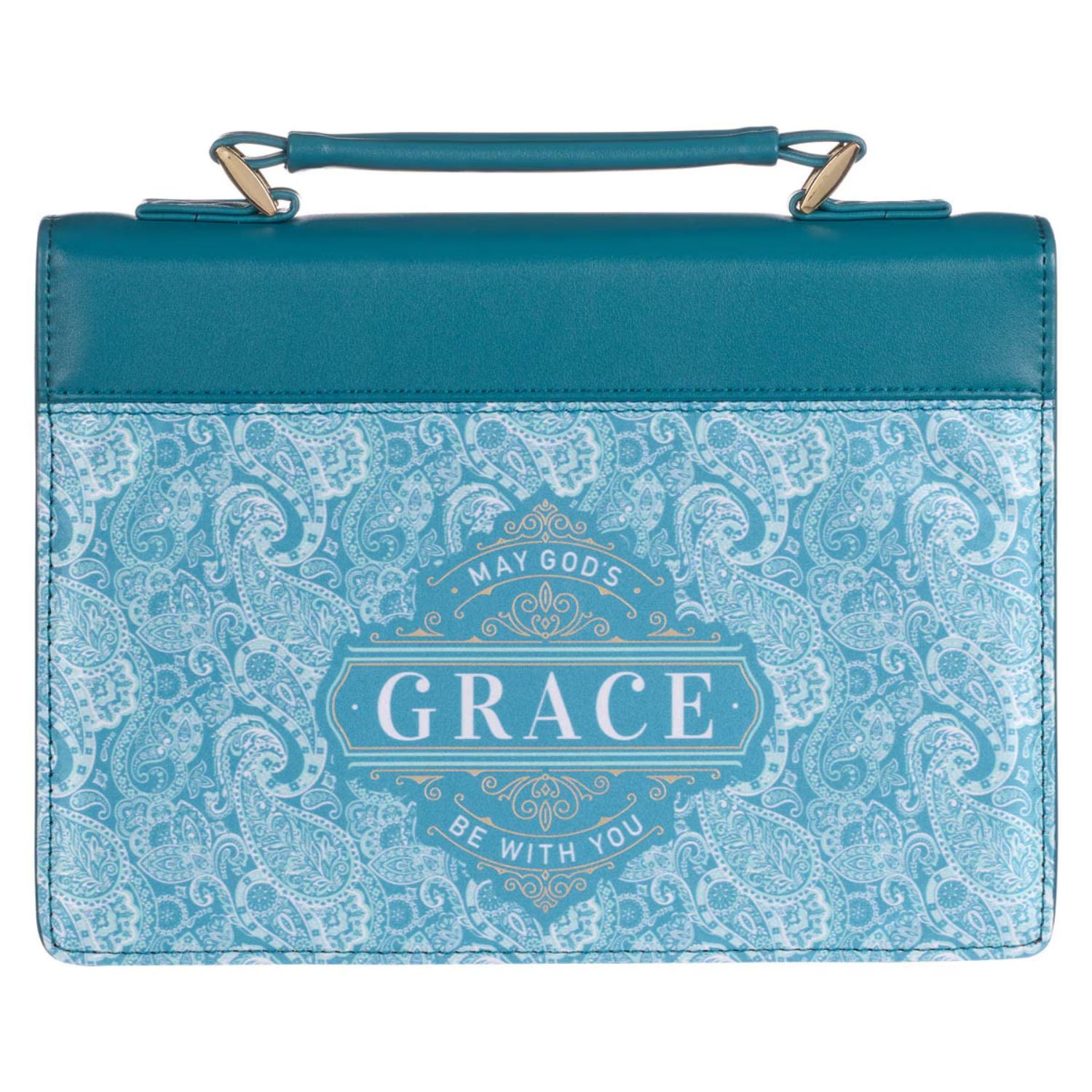 God's Grace (Teal/Faux Leather) Bible Cover - 1220000139206