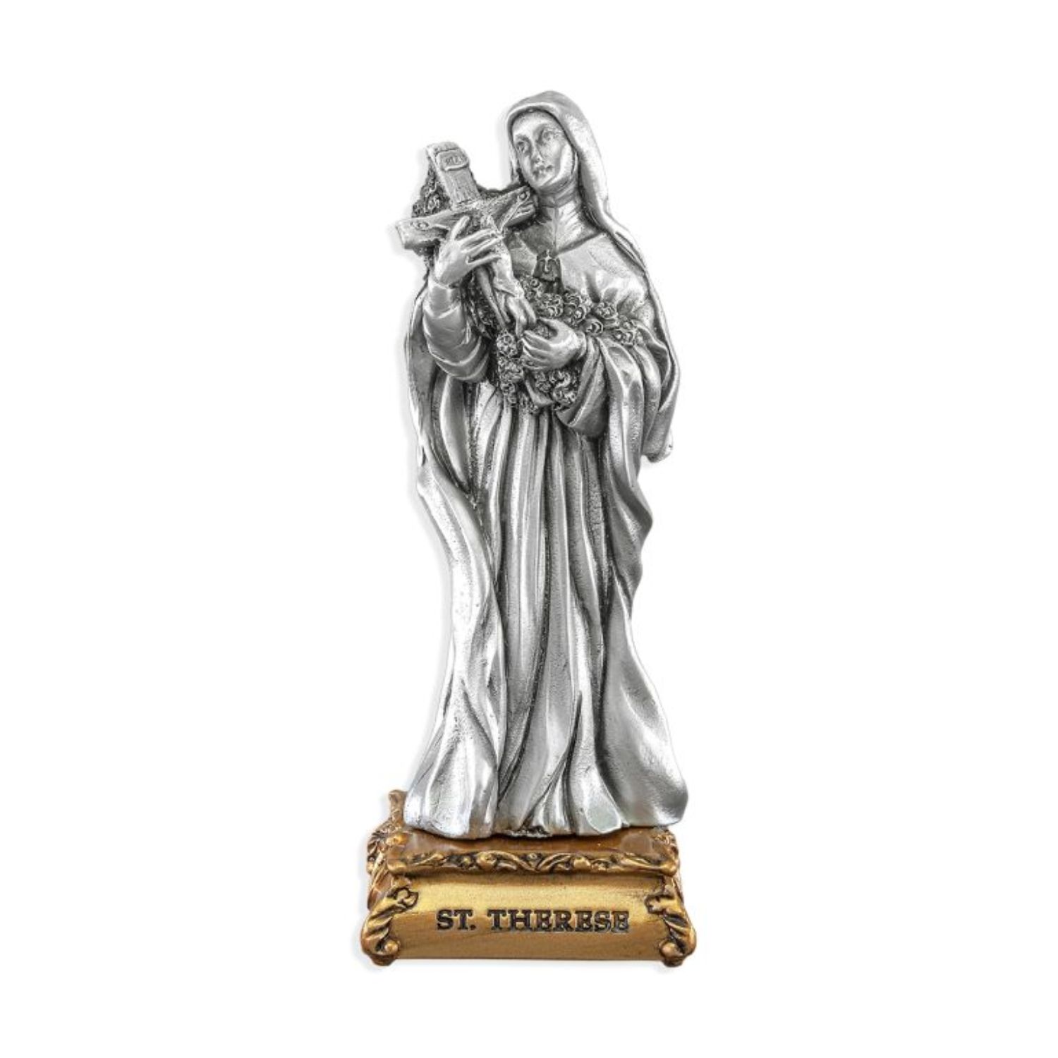 Pewter Statue 4.5 Inch St. Therese of LisIeux 12-1799-340