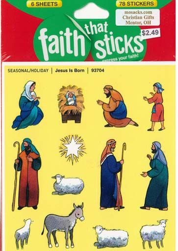 Faith That Sticks Jesus Is Born - 93704 Faith That Sticks Jesus Is Born - 93704 includes 6 sticker sheets