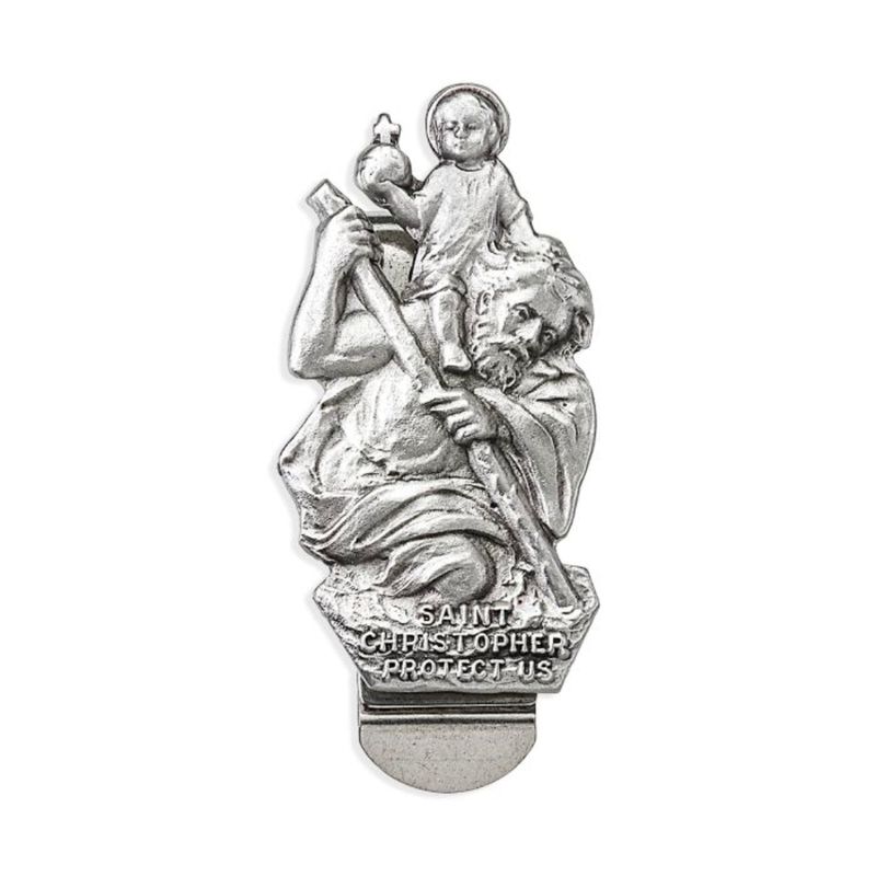 St. Christopher and Child Jesus Visor Clip 1" x 1.5"  12-V5014 St Christopher and Child Jesus 1x1.5…