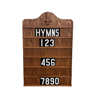 Hymn Board Light Oak: Extra Wide Hymnboard Light Oak-Extra Wide TO5033