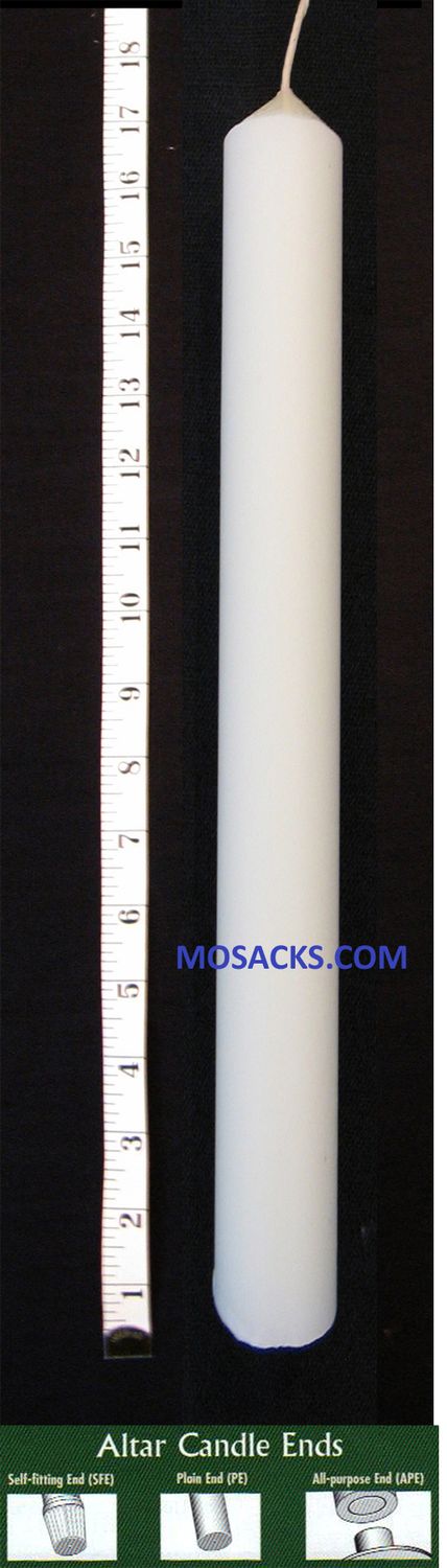 Long-Burning 51% Beeswax Altar Candle 1 1/2" x 17 APE