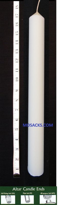 Long-Burning 51% Beeswax Altar Candle 1 1/2" x 17 APE