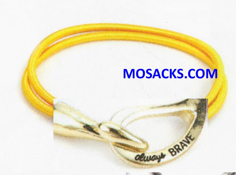 Always Brave Cancer Awareness Bracelet Gold Yellow 220833 is an Alexa's Angels Awareness Bracelet f…
