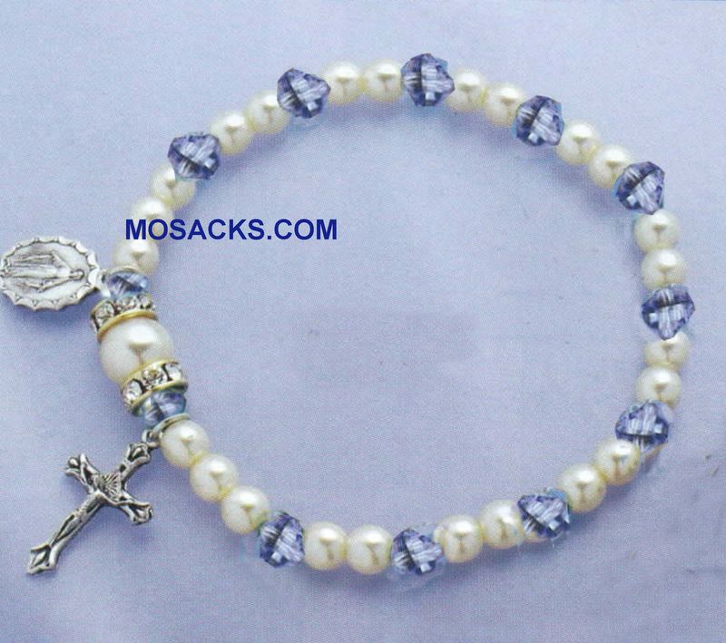 September Birthstone Rosary Stretch Bracelet Sapphire ‚Äì 45280SP Sapphire One Decade Rosary Bracel…
