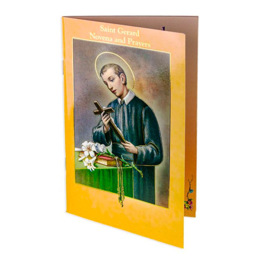 Saint Gerard Novena and Prayers Book 12-2432-615 is 3.75" x 5-7/8" and 24 pages beautifully illustr…