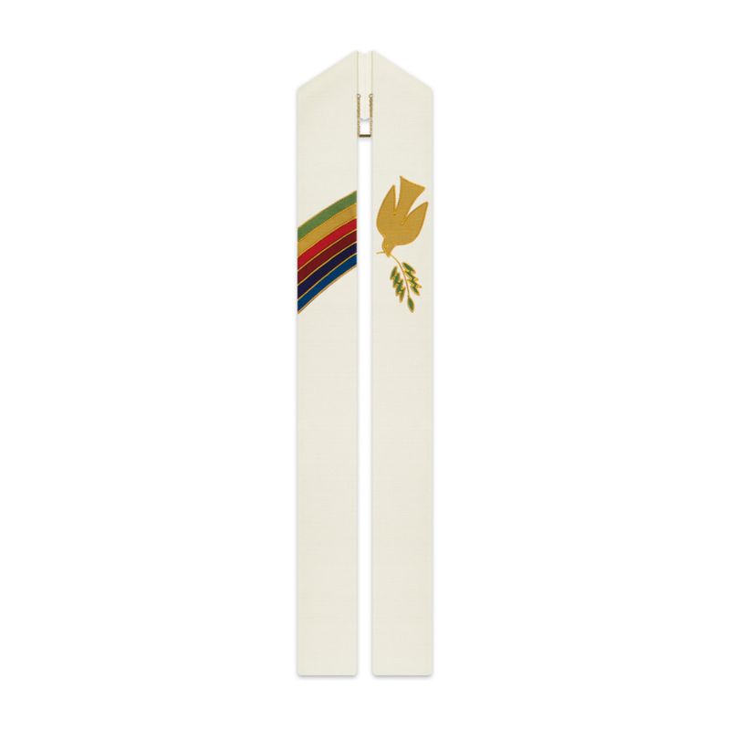 Slabbinck Dove & Rainbow Overlay Stole #50-3803