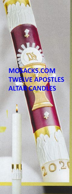Beeswax Paschal Candle The Twelve Apostles‚Ñ¢ Complementing Altar Candles