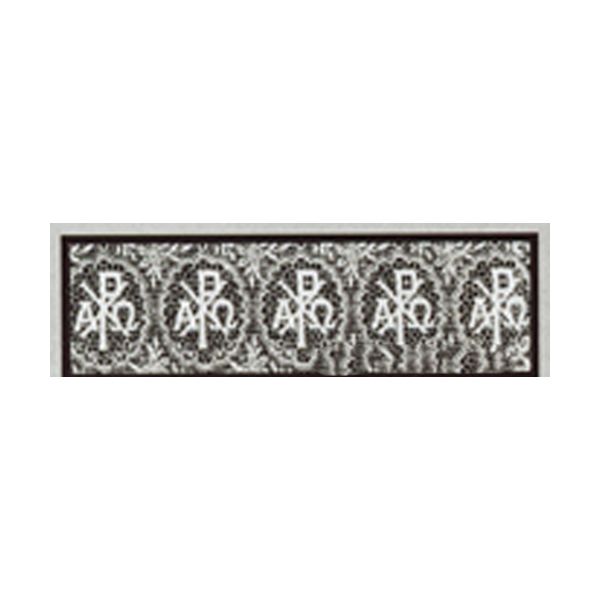 Beau Veste Lace Insertions 4-3/4" wide 10-1215BX Lace with Chi Rho and Alpha & Omega