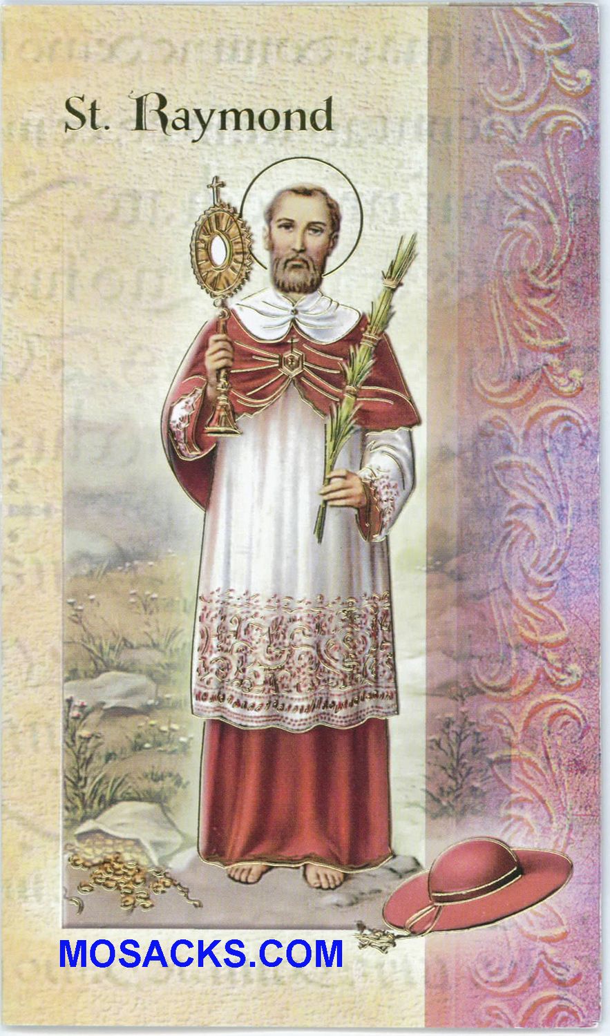 St. Raymond Laminated Bi-Fold Holy Card, F5-214 St. Raymond Laminated Bi-Fold Holy Card, F5-214