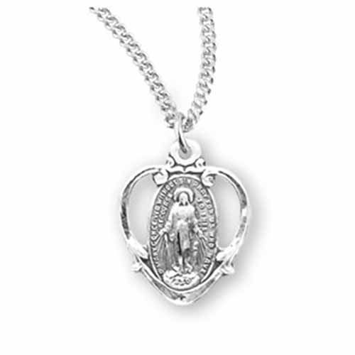 Sterling Silver Miraculous Medal, 3/4", S210718