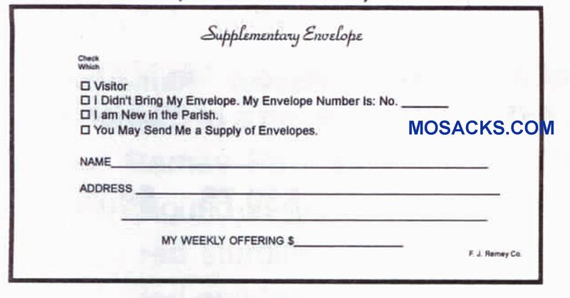 Supplementary Envelope 6-1/4 x 3-1/8 #304-Supplementary Envelope