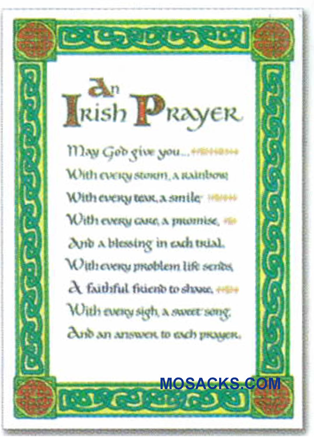 An Irish Prayer-WCB1452 An Irish Prayer Note Card -WCB1452