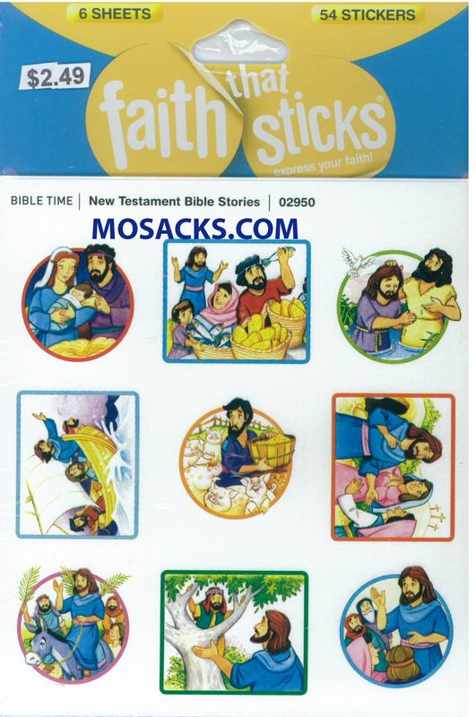 Christian Stickers & Catholic Stickers Faith That Sticks New Testament Bible Stories 87-02950 inclu…