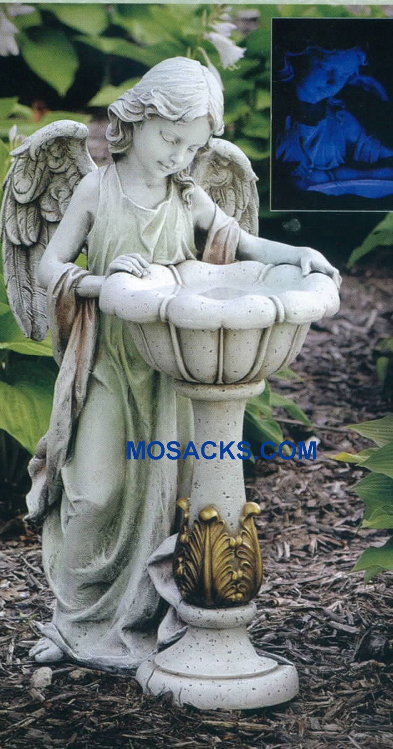 Joseph's Studio 23 Joseph Studio Solar Angel Birdbath 47237