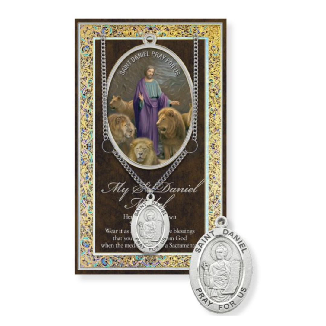 St. Daniel Pewter Medal 1-1/16" h 950-431