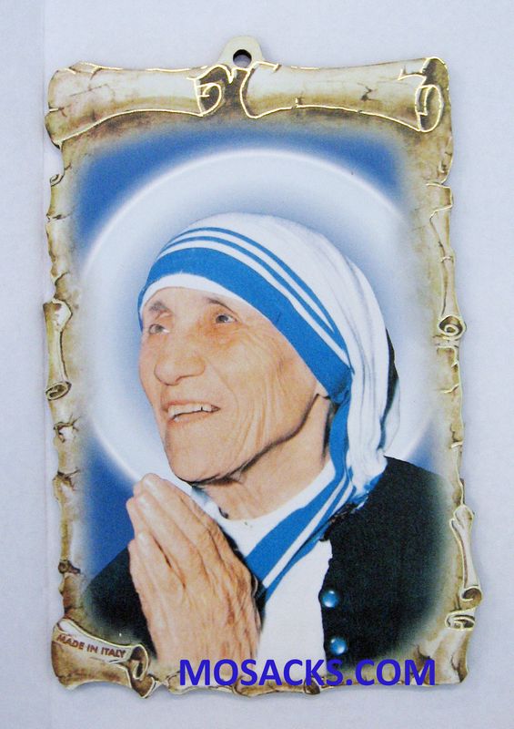 Saint Teresa Of Calcutta Wood Plaque 3.5 x 5.5 Inches 2-AN92