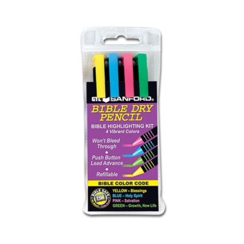 Bible Accessories Highlighter Dry Pencil 4 Pack-26074