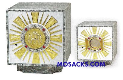 K658 Tabernacle IHS Adoration Window Tabernacle has Four Ruby Stones and is 11-1/4" H x 9-3/4" W x …