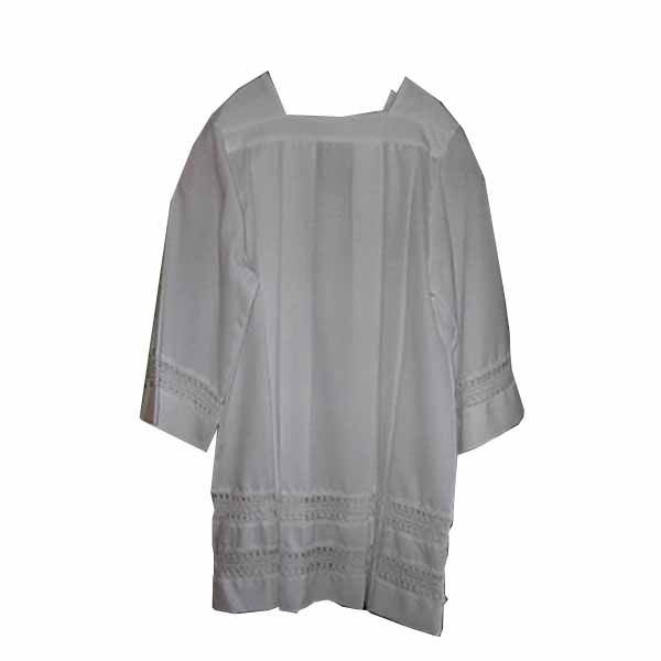 White Tailored Surplice #4883 by Beau Veste of Polyester Poplin