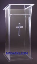 W Brand Acrylic Lectern with a shelf 20" w x 18" d x 45" h 40-3305S