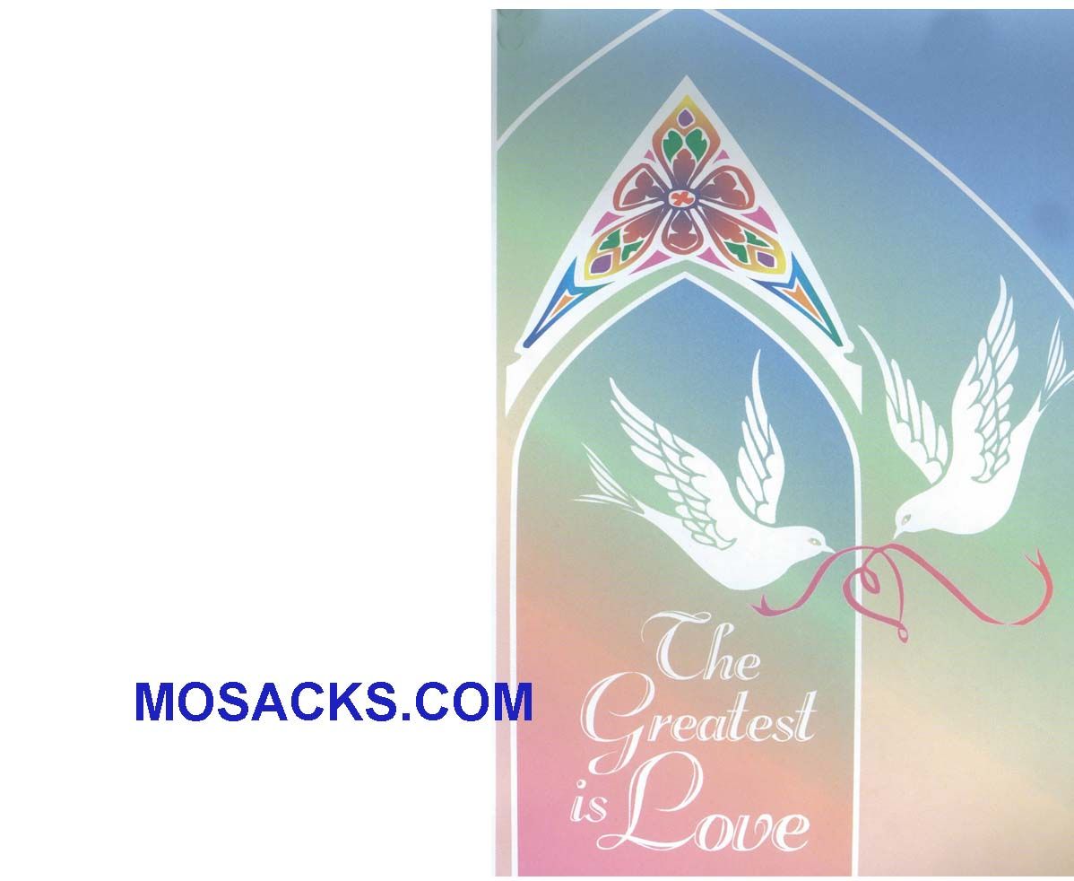 Marriage Bulletin Covers Greatest Is Love 100 Pack-A5559, Wedding Cover
