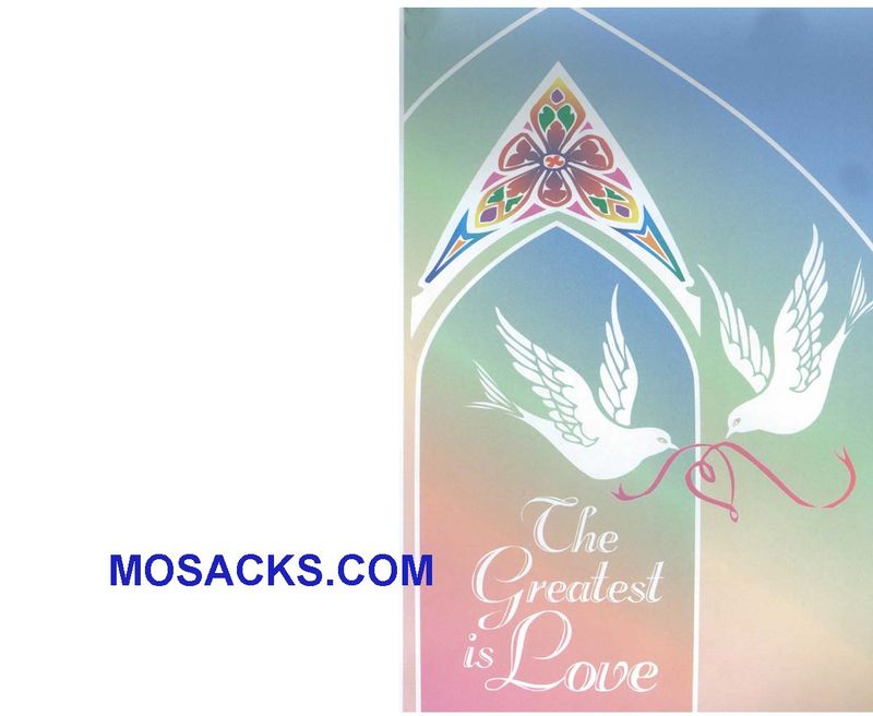 Marriage Bulletin Covers Greatest Is Love 100 Pack-A5559, Wedding Cover