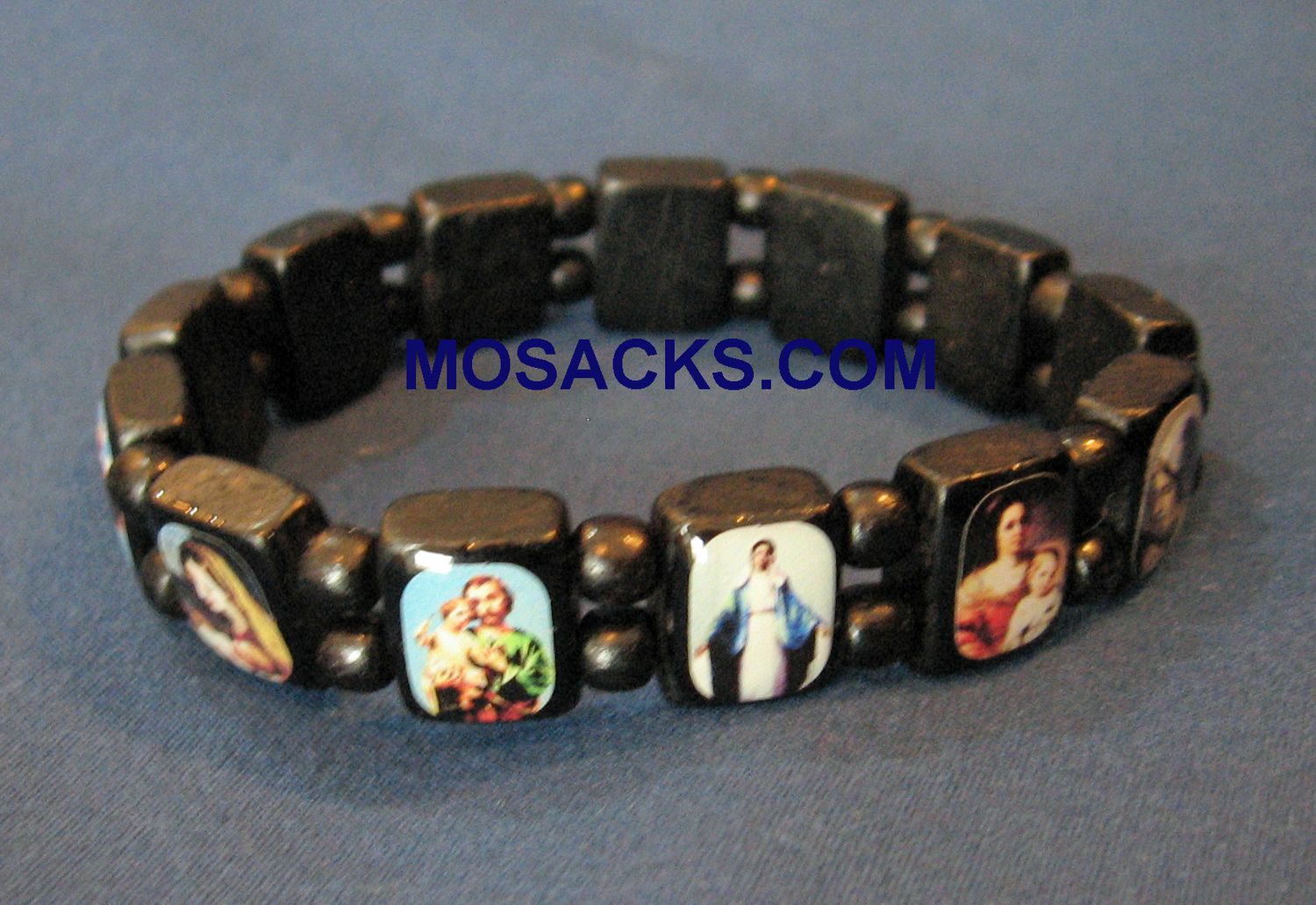 Saints Wooden Stretch Bracelet, BVP11