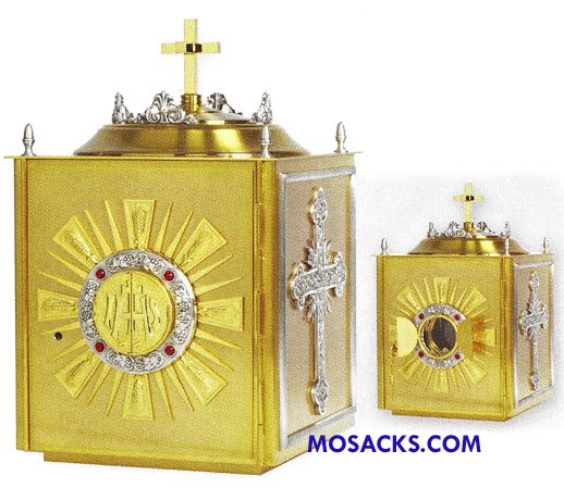 K672 Tabernacle IHS Adoration Window Tabernacle is 18" H x 11-1/4" W x 11-1/2" D  All_purpose Luna …