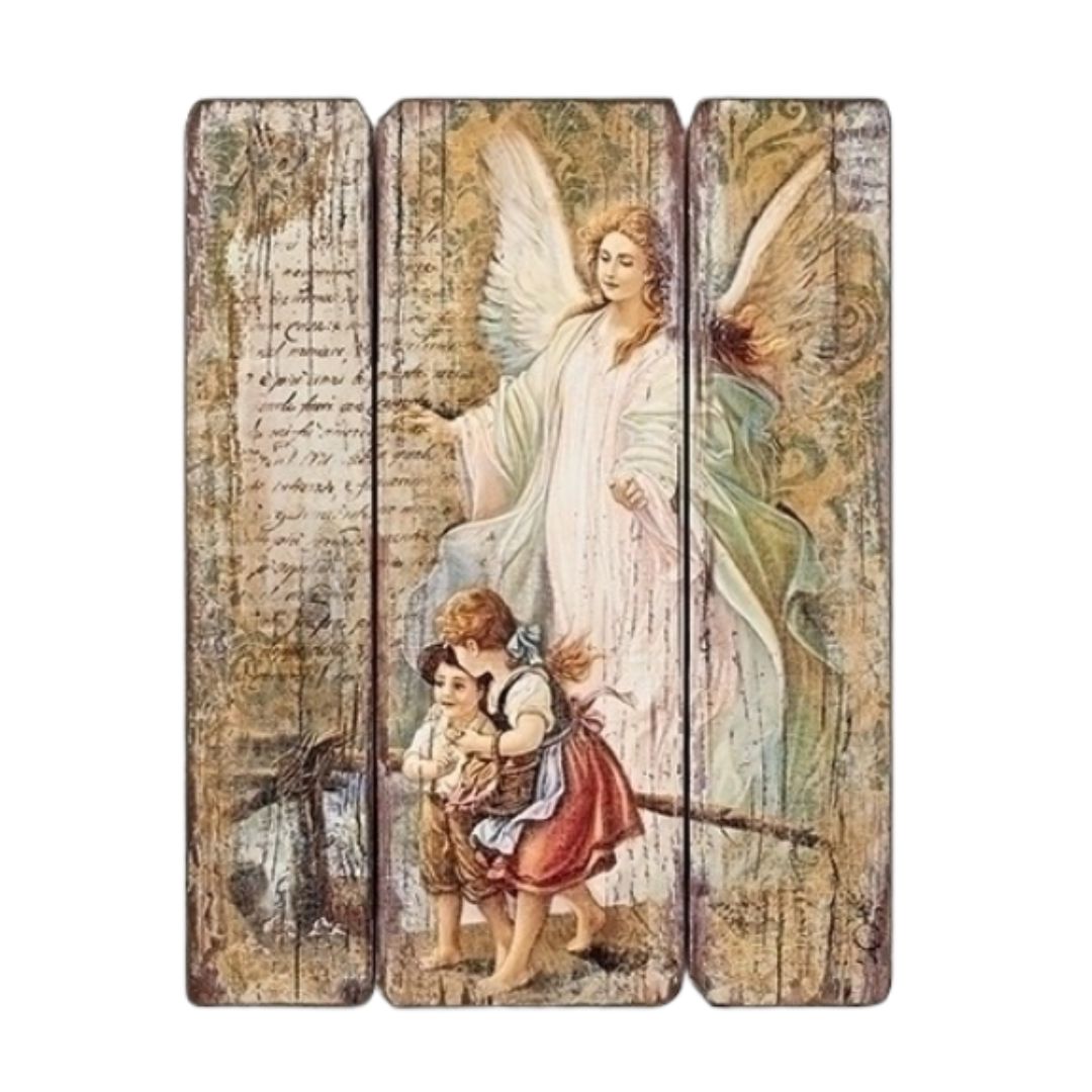 Joseph's Studio Renaissance Collection Guardian Angel Decorative Panel 15" H  20-66470