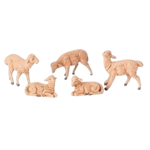 Fontanini 5 Inch Brown Sheep 5 Piece Set 52539