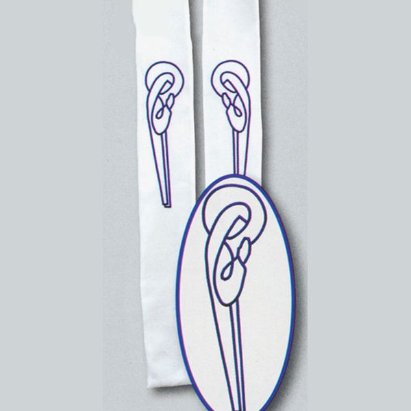 Beau Veste Mary Deacon Stole 10-786 is a beautiful Deacon Stole with an outline of Mary