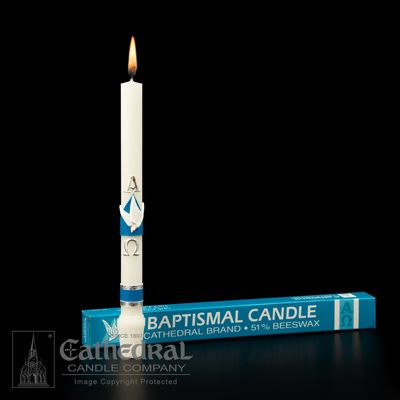 Baptism Sacramental Candle 11/16 x 9-1/4‚Äù 84200701 Baptismal Candle