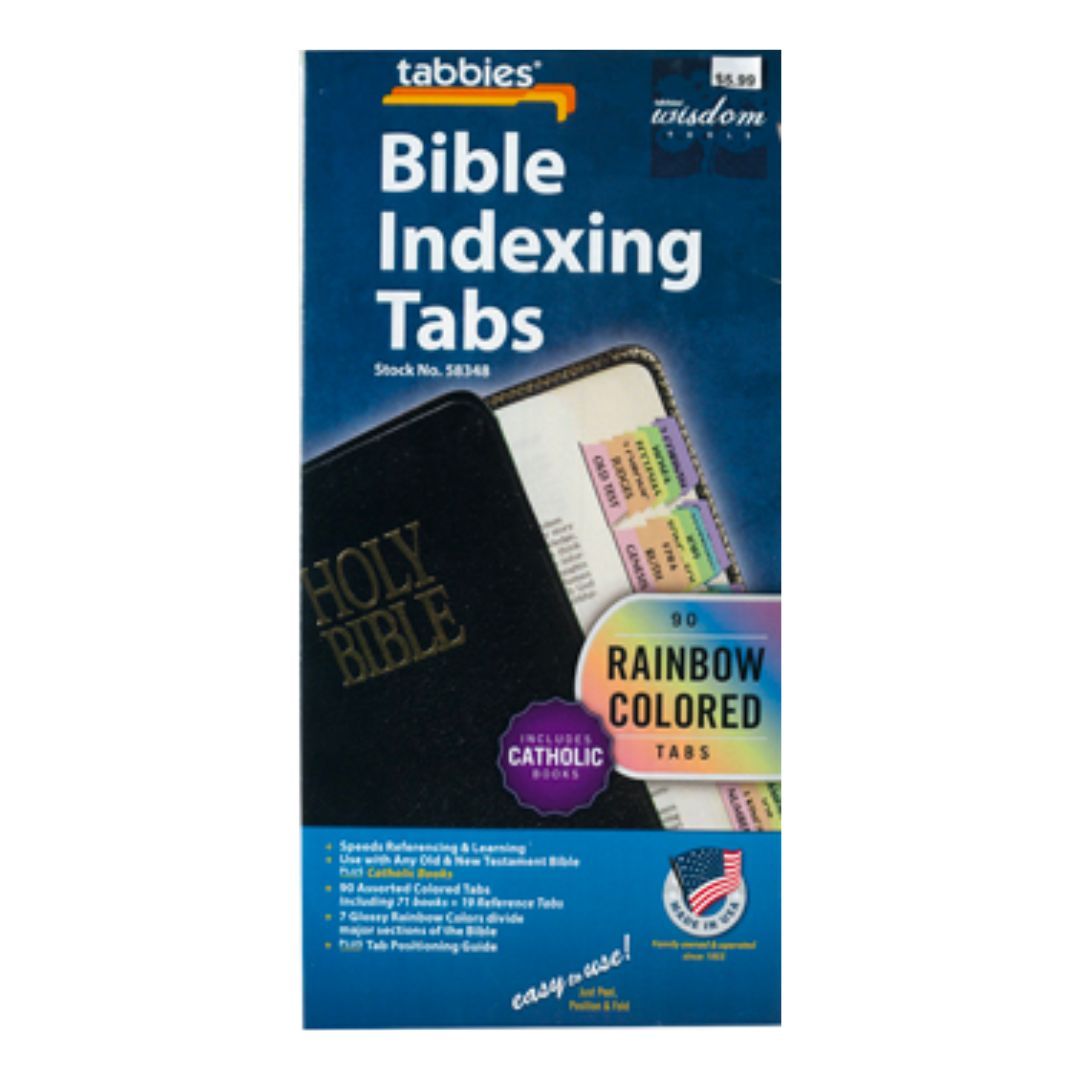 Bible Indexing Tabs: Rainbow Colored (Catholic) Bible Indexing Tabs Catholic Rainbow Colored 173-58348