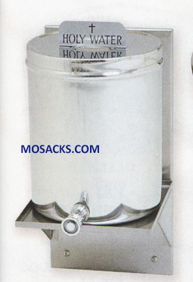 K Brand Stainless Steel Holy Water Receptacle and Shelf 14-K442-SET with 2 gallon capacity  FREE SH…