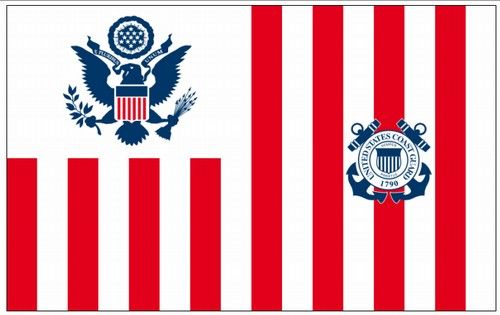 U. S. Coast Guard Ensign Flag 60‚Äù x 96‚Äù Printed Flags in Perma-Nyl Nylon 214-GSP9015 with duck …