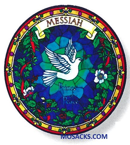 Stained Glass Suncatcher Window Decal Messiah Dove 356-CD