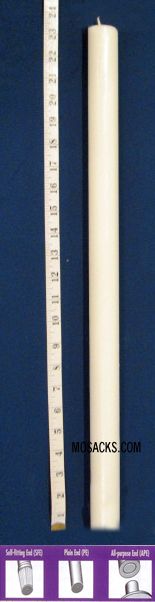 Long-Burning 51% Beeswax Altar Candle Long 2's PE, 7/8" x 23 1/4"