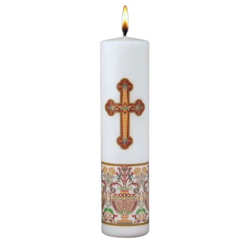 The Investiture Christ Candle The Coronation of Christ is 3" x 12" by Cathedral Candle with spike h…