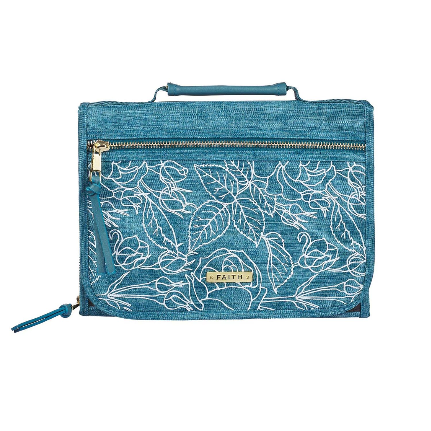 Faith (Teal/Tri-fold Organizer) Bible Cover FaithTealTrifoldBibleCover