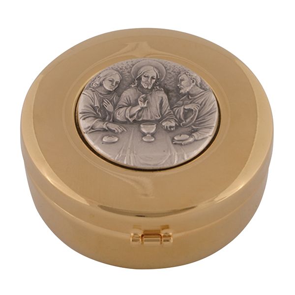 K Brand 24Kt Gold Plate Hospital Pyx Last Supper - 60 Host Capacity (K143) K Brand 24Kt Gold PlateHospital Pyx Last Supper 60 Host capacity-K143 Free Shipping on $100. Order