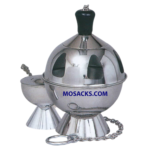 K Brand Censer And Boat in Stainless Steel 8 Inch-K901