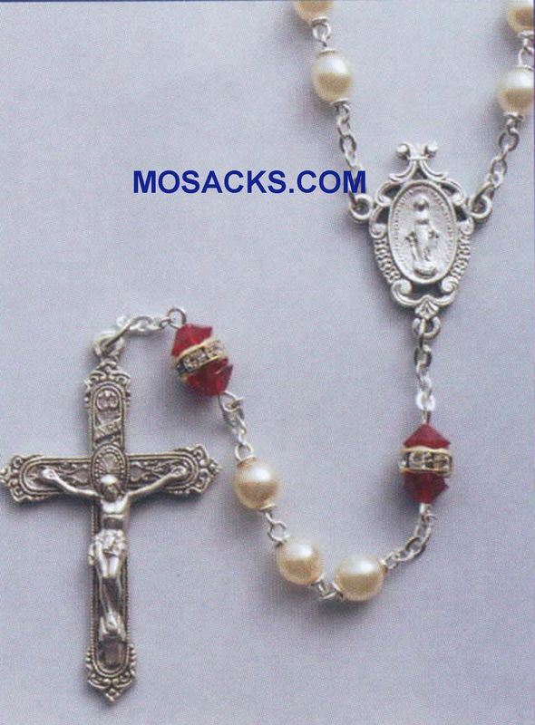 Birthstone Rosary Ruby July Birthstone Rosary Ruby-41298RB