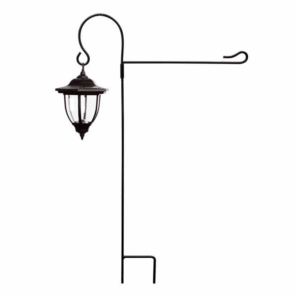 FlagTrends Garden Stake With Solar Lantern Metal Powder Coated Flagtrends by Carson Garden Flag Stake With Solar Lantern Metal Powder Coated 480-60770