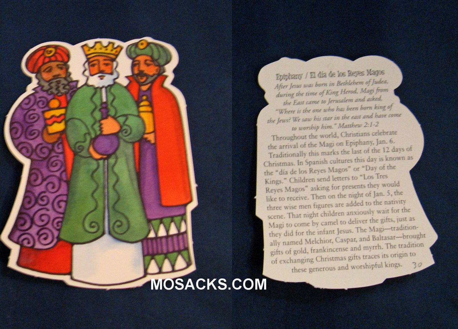 Epiphany Three Kings Card-ETK Epiphany Three Kings Card with Jan 5th Day of the Kings custom -ETK
