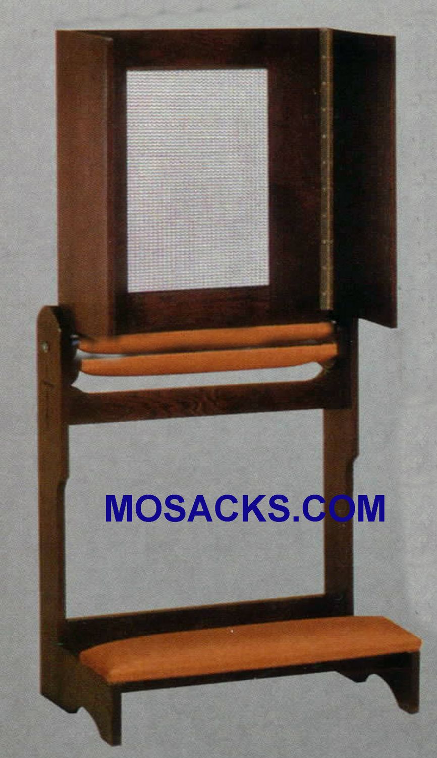 Confessional Prie Dieu w/padded armrest, open screen 30" w x 21"d 59h 40-2600A